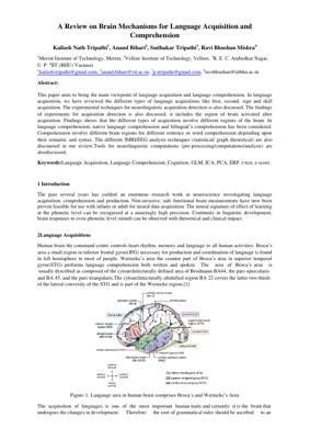 PDF Document Cover - A Review on Brain Mechanisms for Language Acquisition and Comprehension