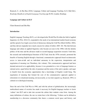 PDF文檔封面 - 語言、文化與英語教學：一項批判性分析