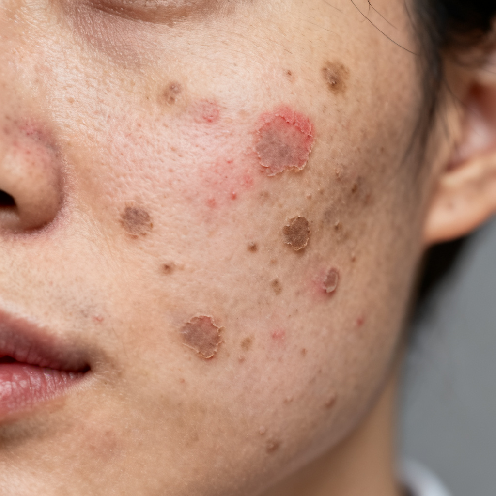 Acne scars 图片
