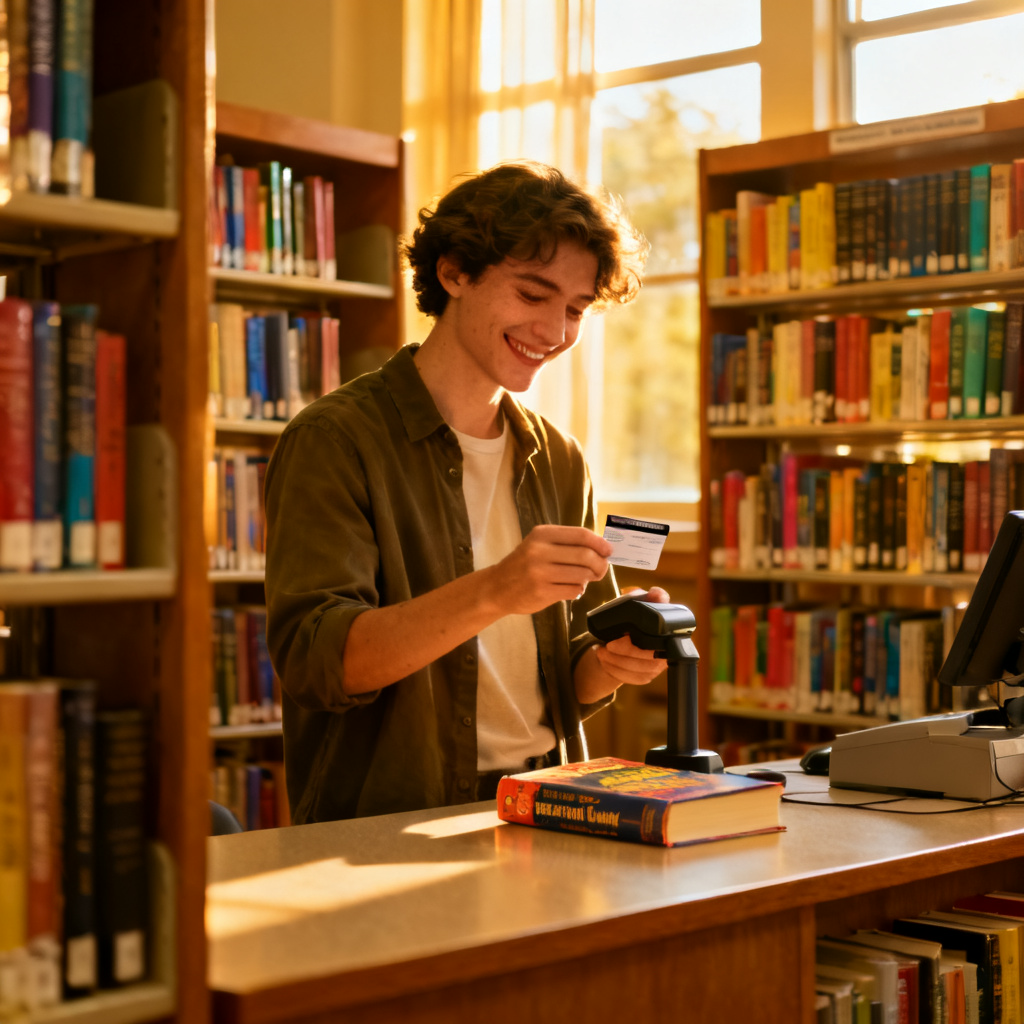 Check out a book 图片