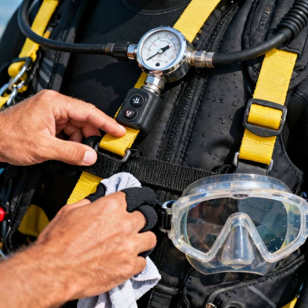 Check your gear before diving 图片