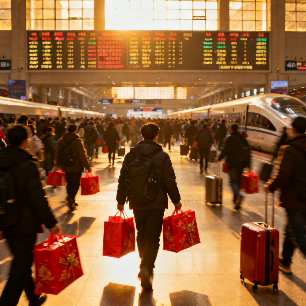 Chinese New Year travel rush 图片