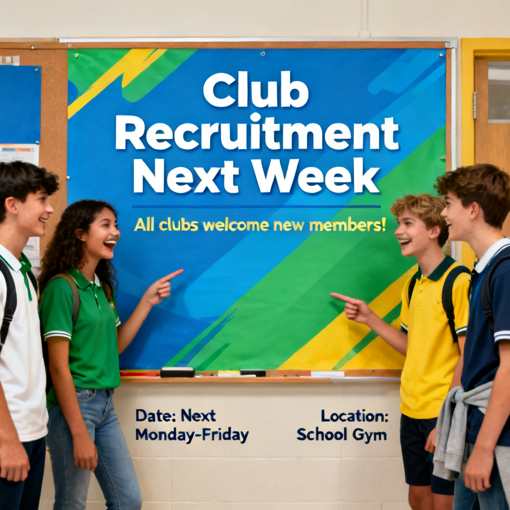 Club recruitment is next week 图片