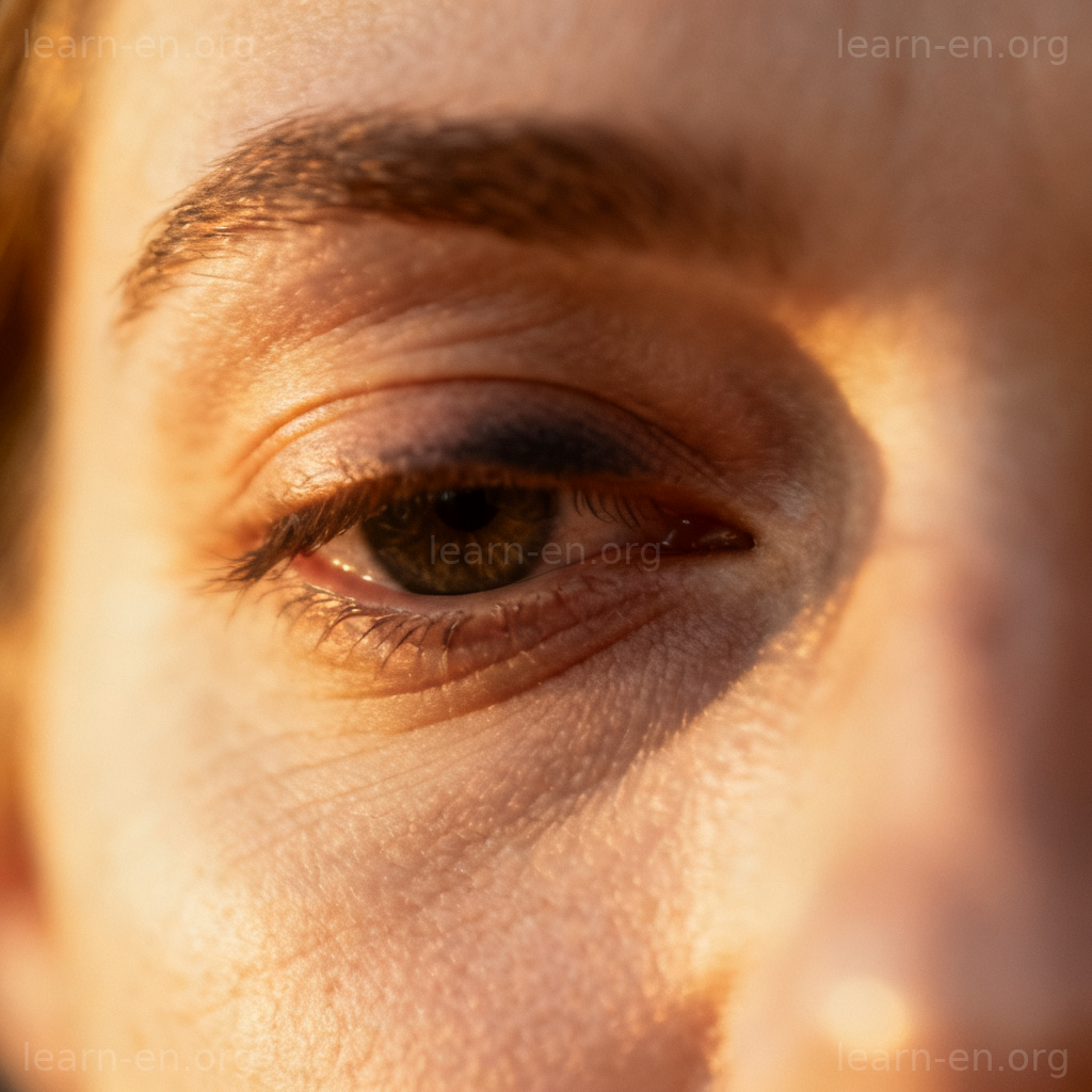 Dark Circles 黑眼圈图解：眼部下方皮肤青黑色圆圈特写