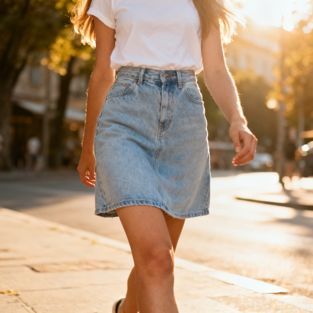 Denim skirt 图片