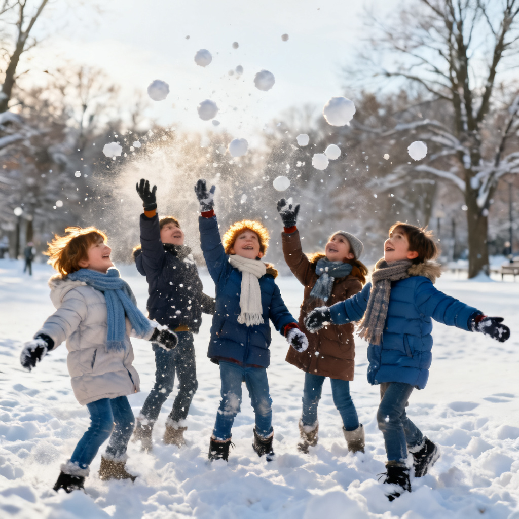 Have a snowball fight 图片