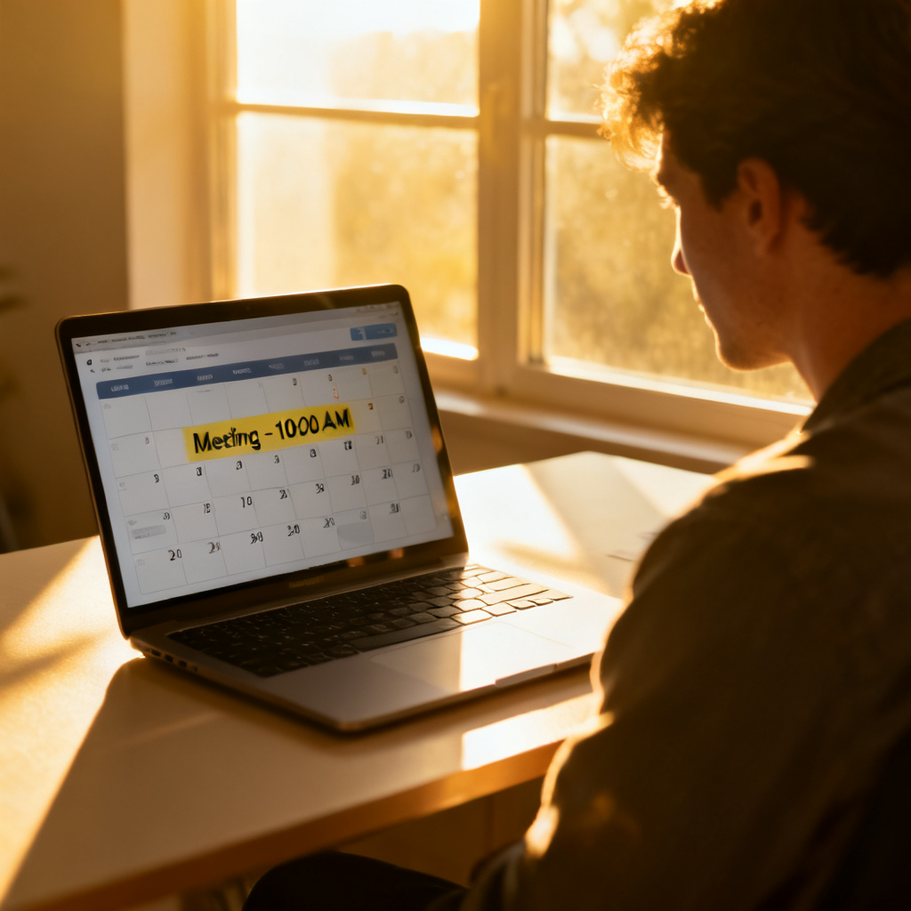 I have a meeting at 10 AM 图片