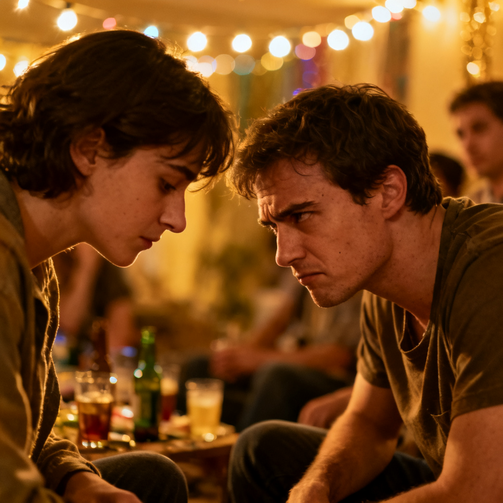 Look down one's nose at someone 图片