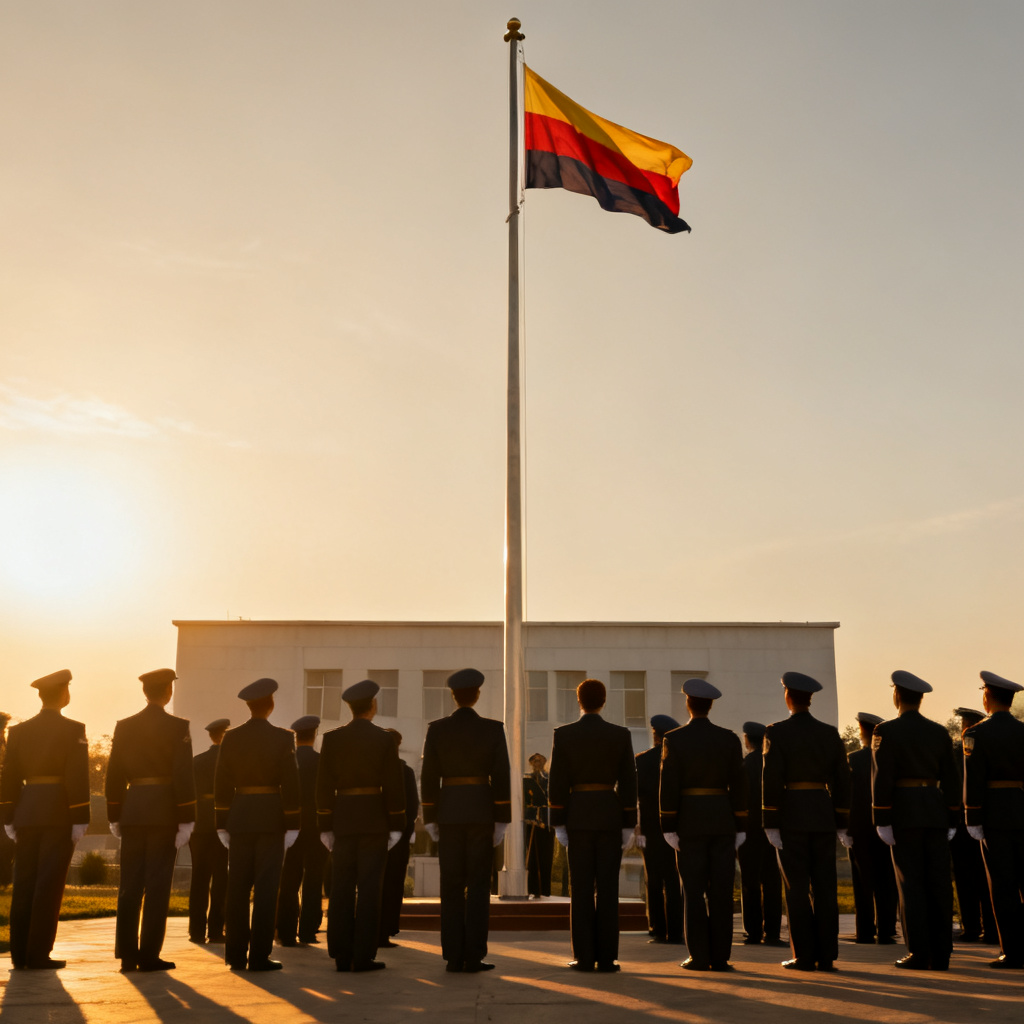 Raise the national flag 图片