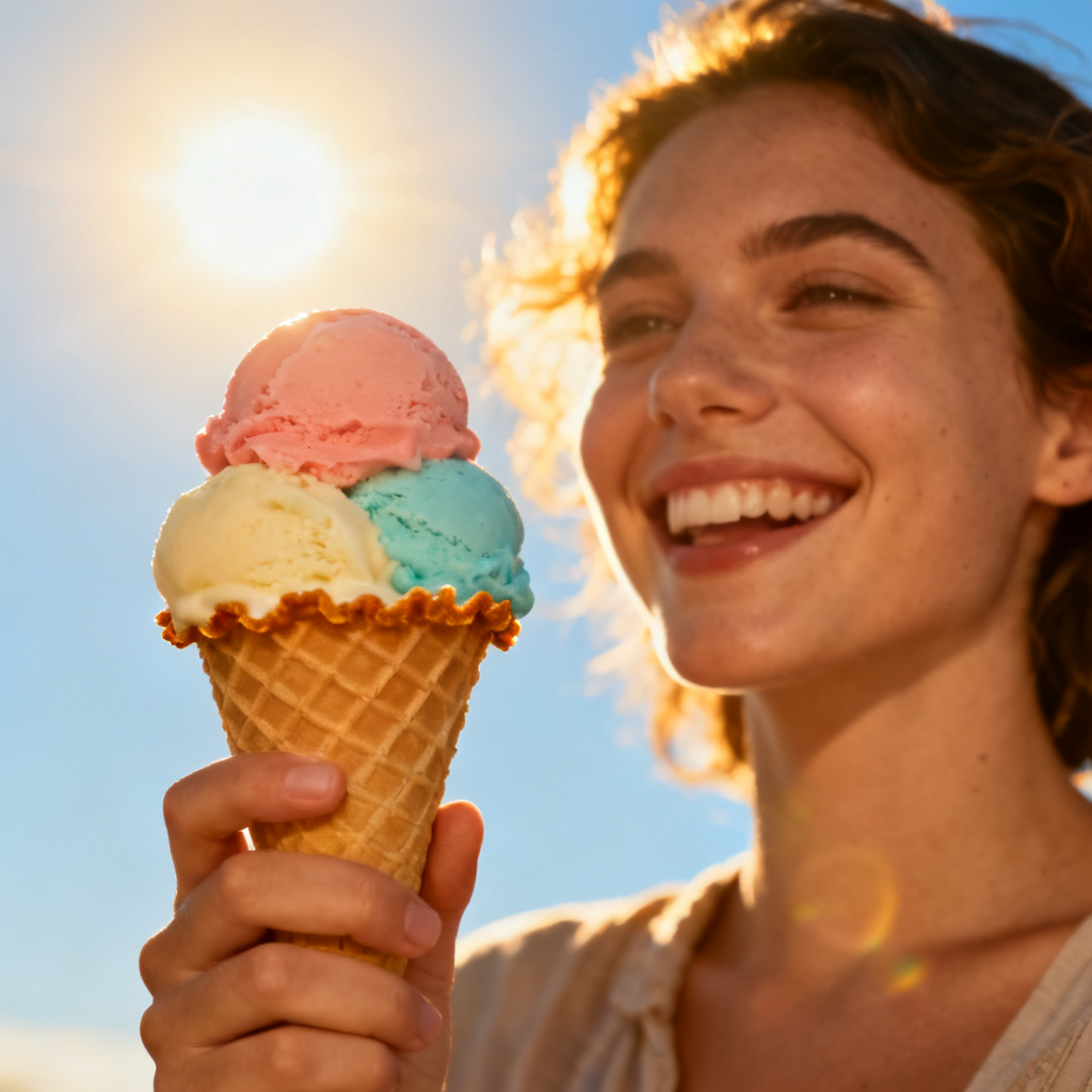 Scoops of ice cream 图片