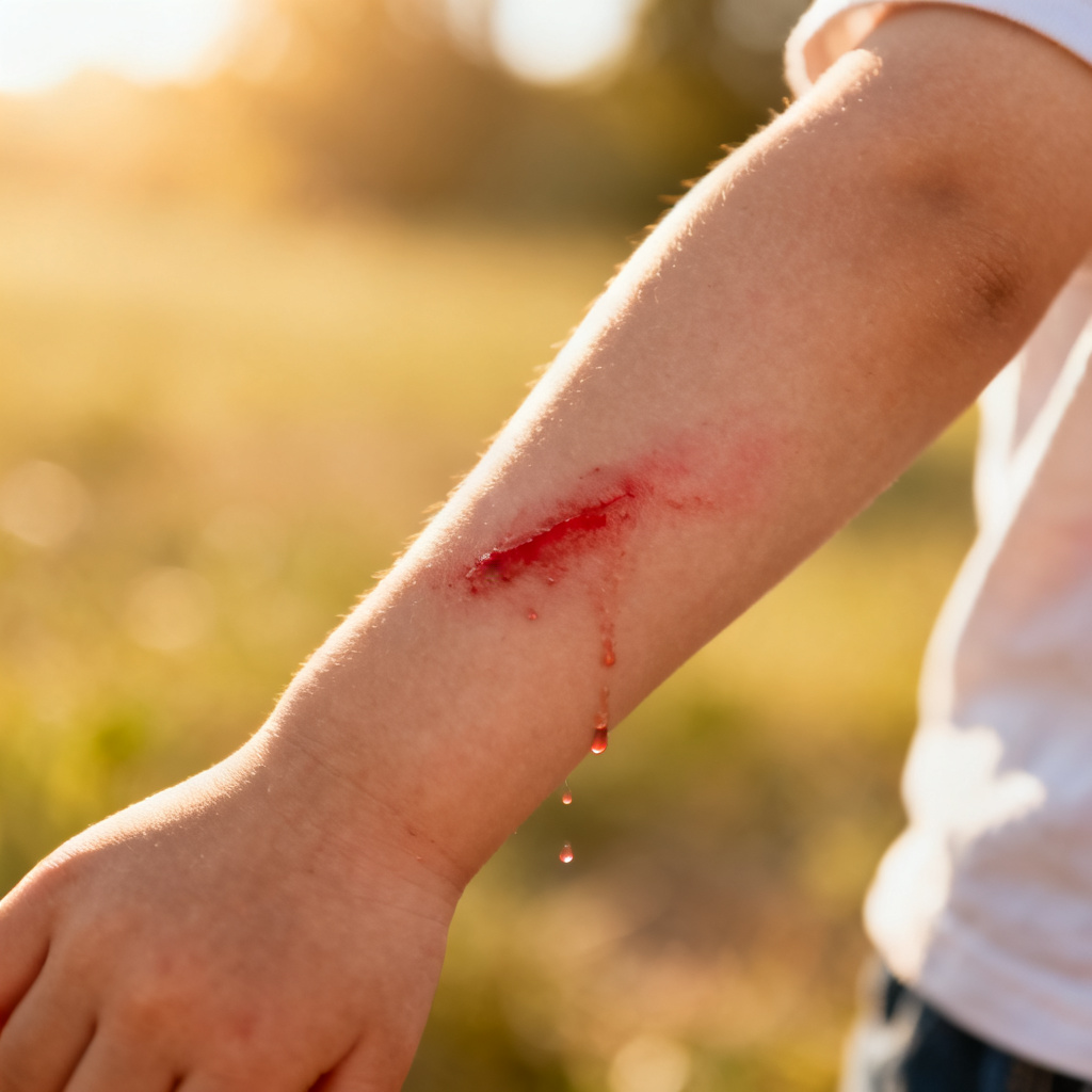 Scrape my arm 图片