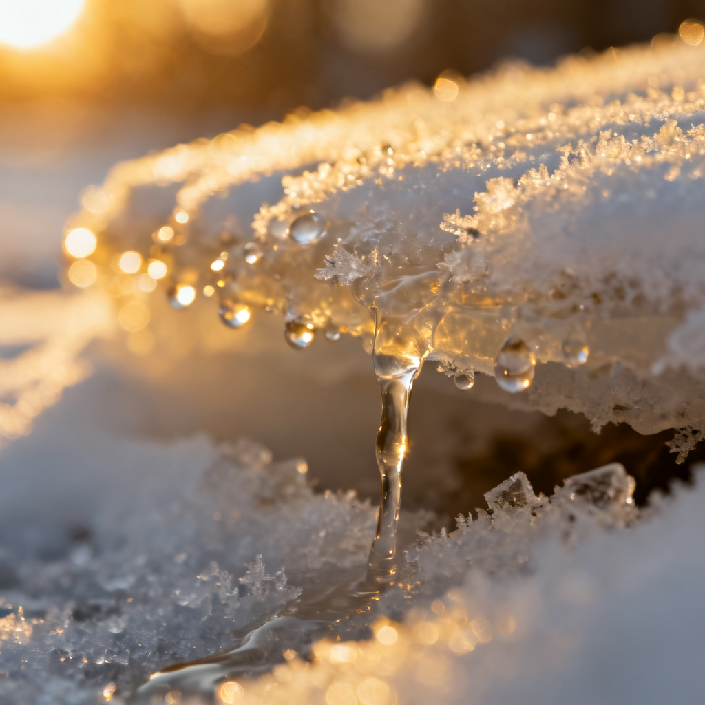 Snow is melting 图片