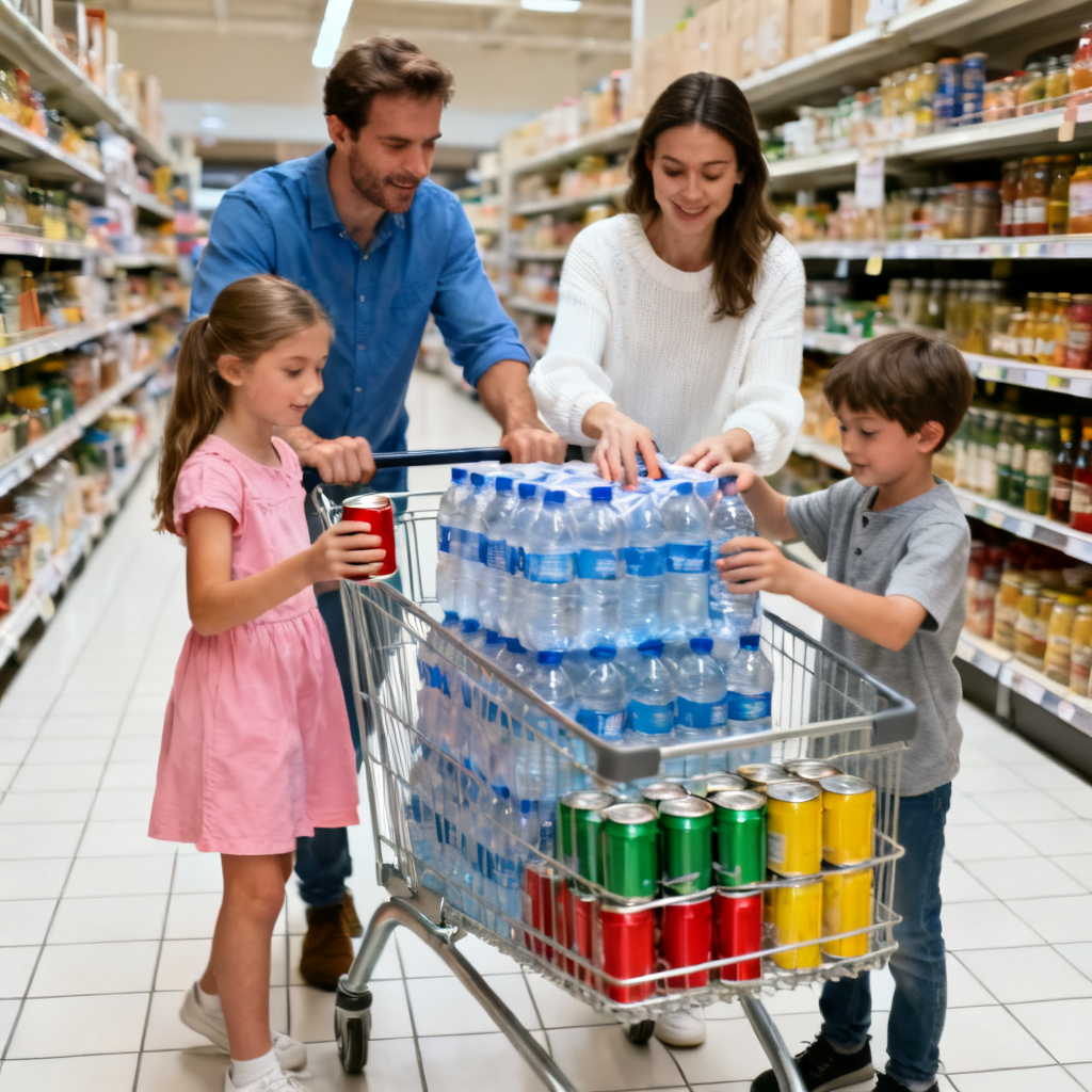 Stock up on enough food and water 图片