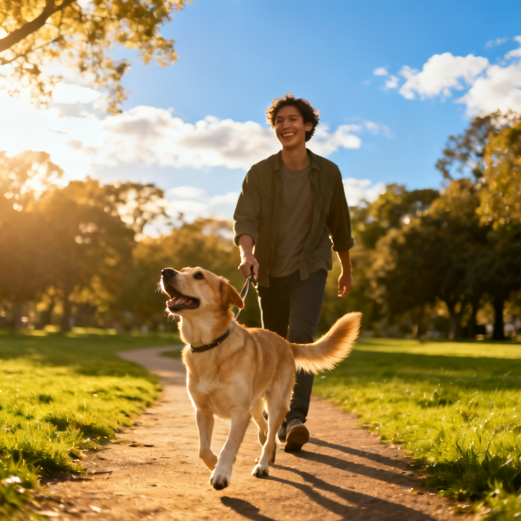 Take the dog for a walk 图片