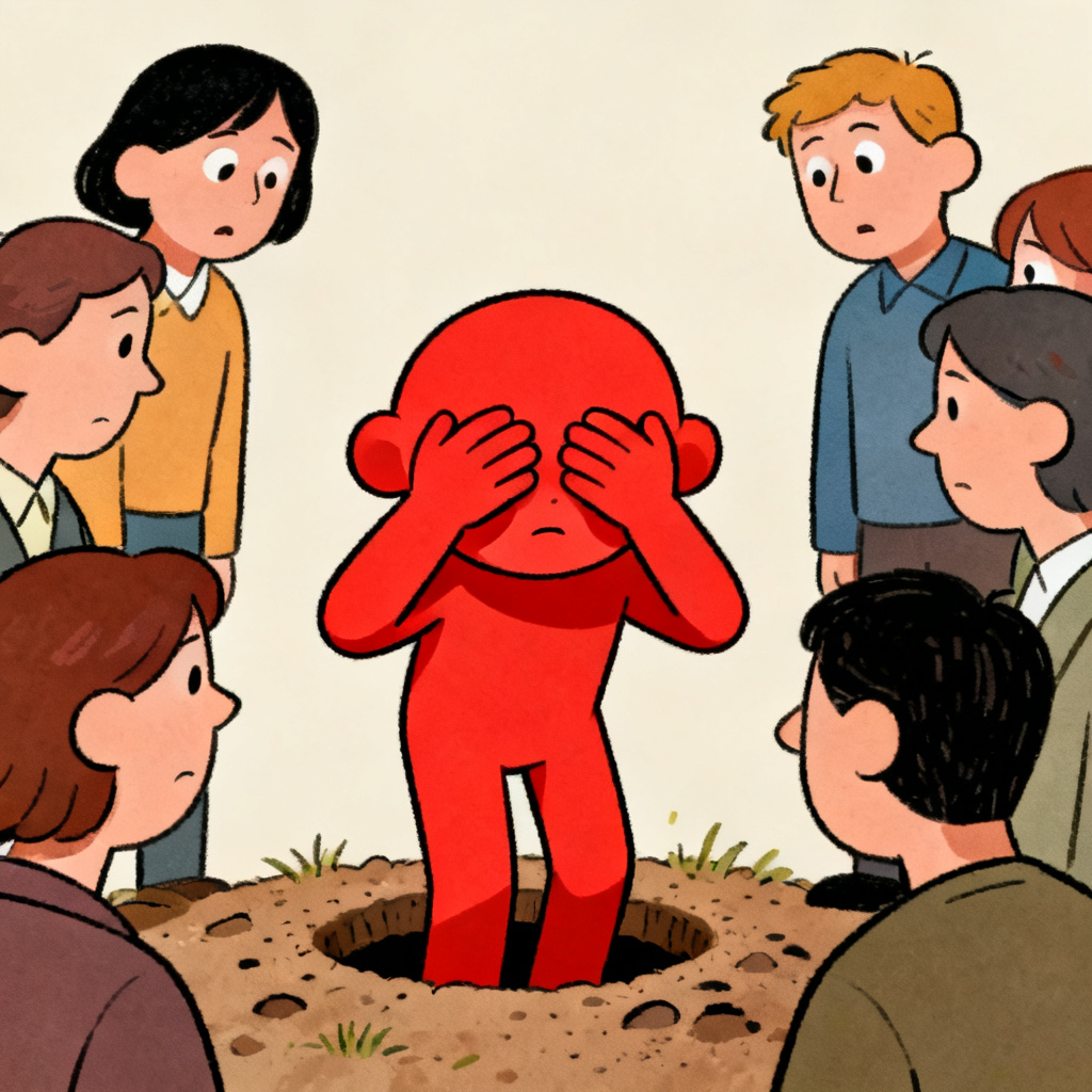 Want to crawl into a hole 图片