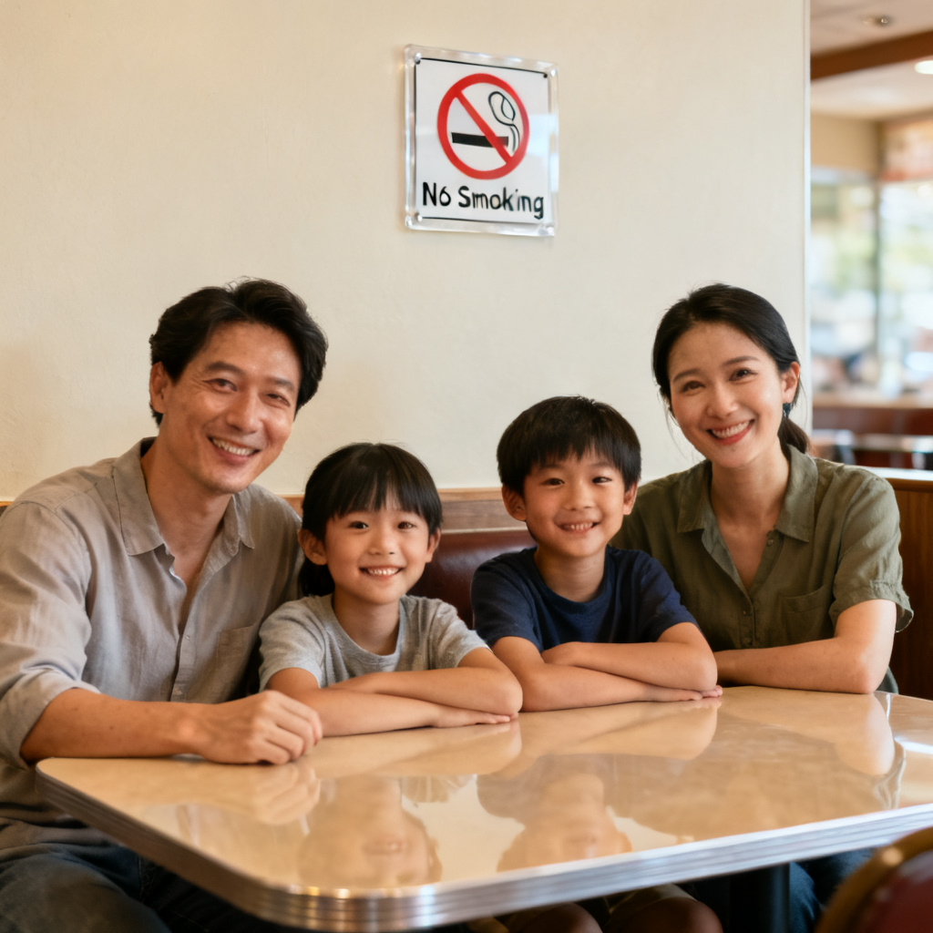 We need a table in the non-smoking area 图片