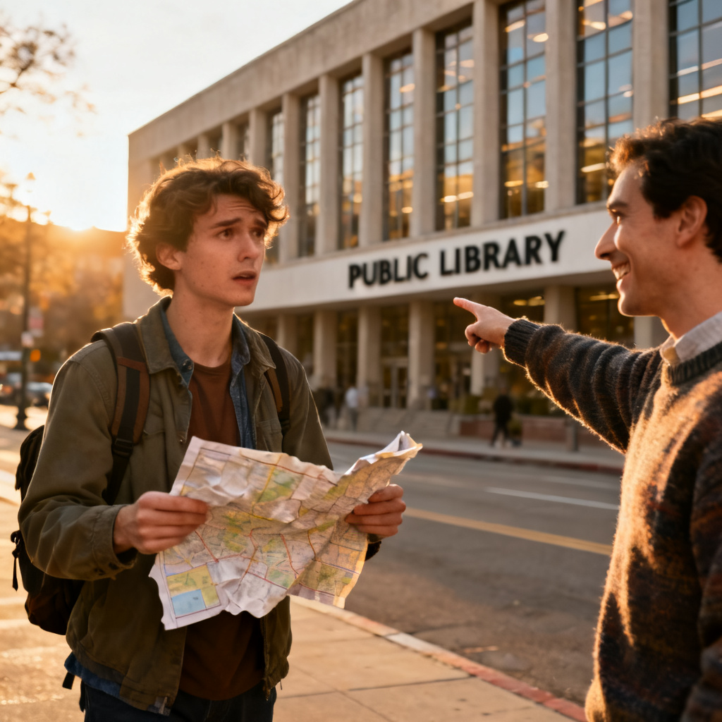 Where is the library? 图片