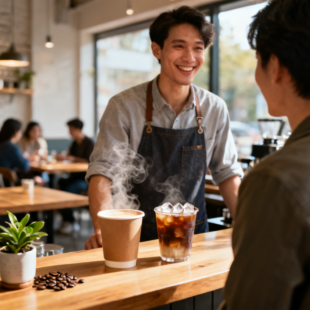 Would you like it hot or iced? 图片