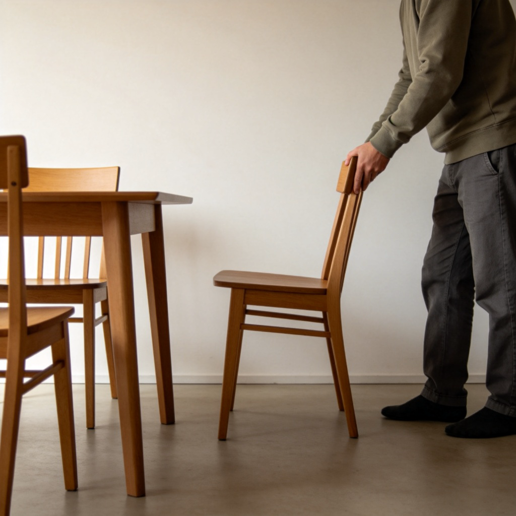 aside 含义图解：将椅子推到一边的动作示意