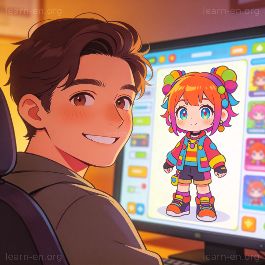 Avatar 虚拟形象图解：用户在屏幕前操作代表自己的卡通角色