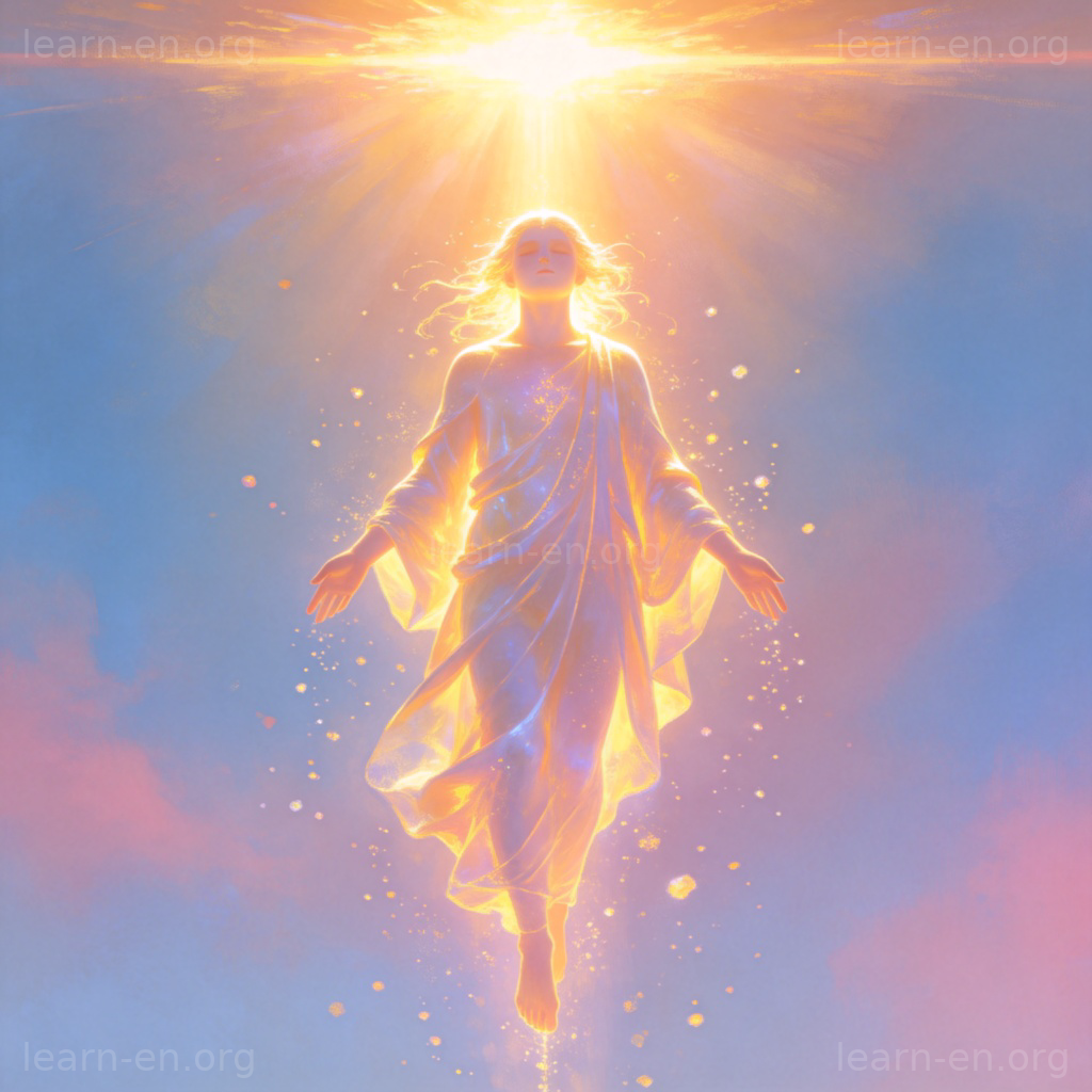 Avatar 化身图解：神圣存在以人形降临地球的象征性画面