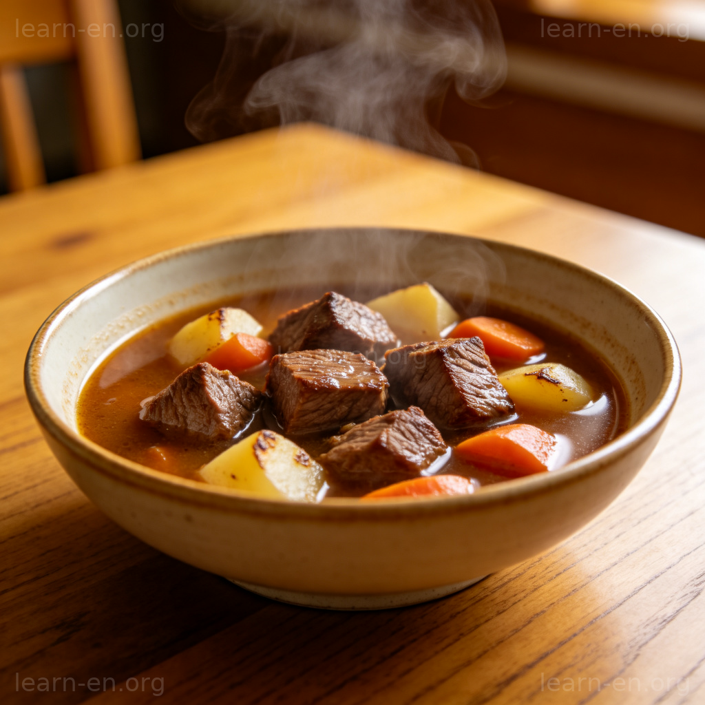 Ragoût de bœuf mijoté avec carottes et pommes de terre