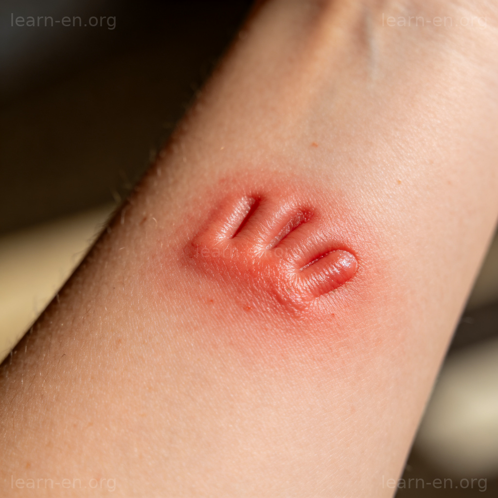 Bruise sur bras meurtri