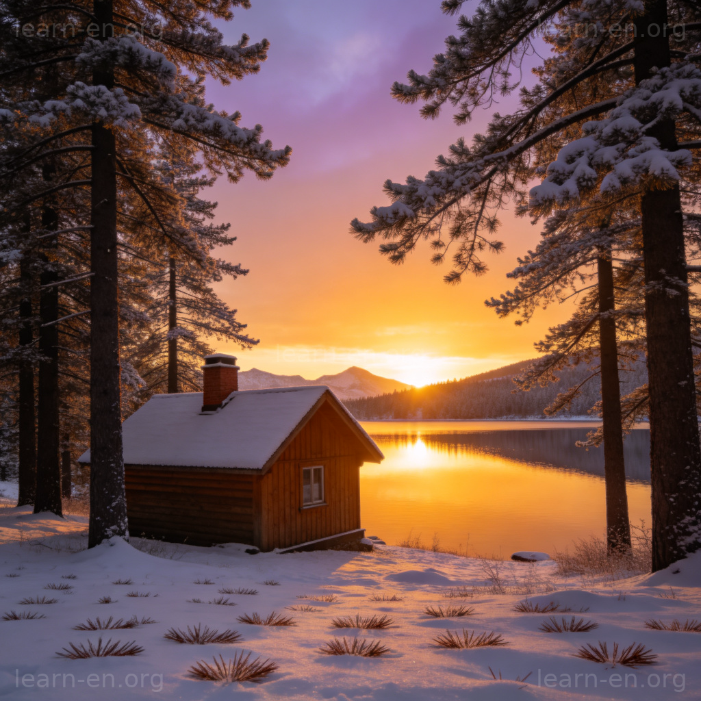 Cabin cabane bois lac