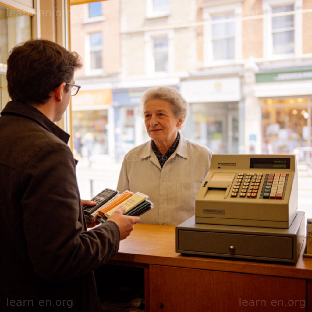 Can I pay here 图解：顾客在柜台前询问付款场景