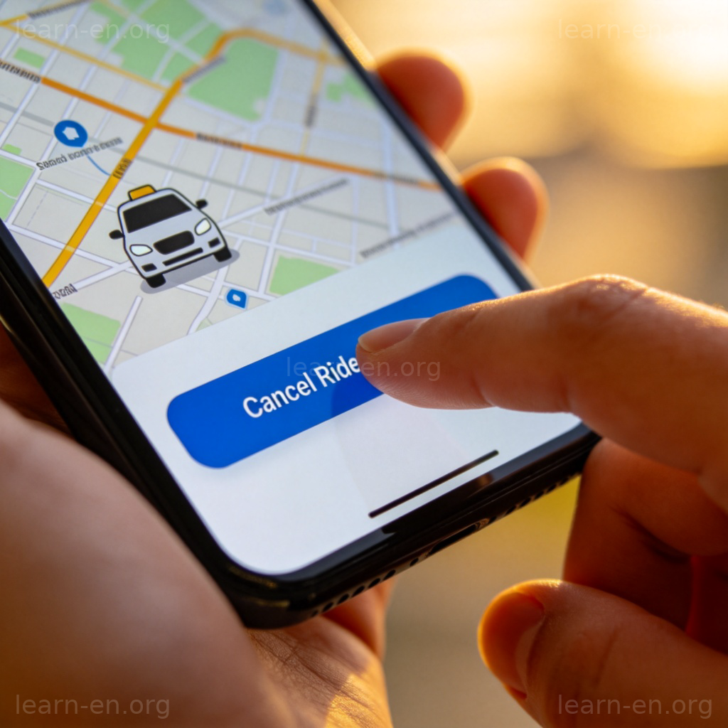 Annuler une course sur smartphone avec icône voiture