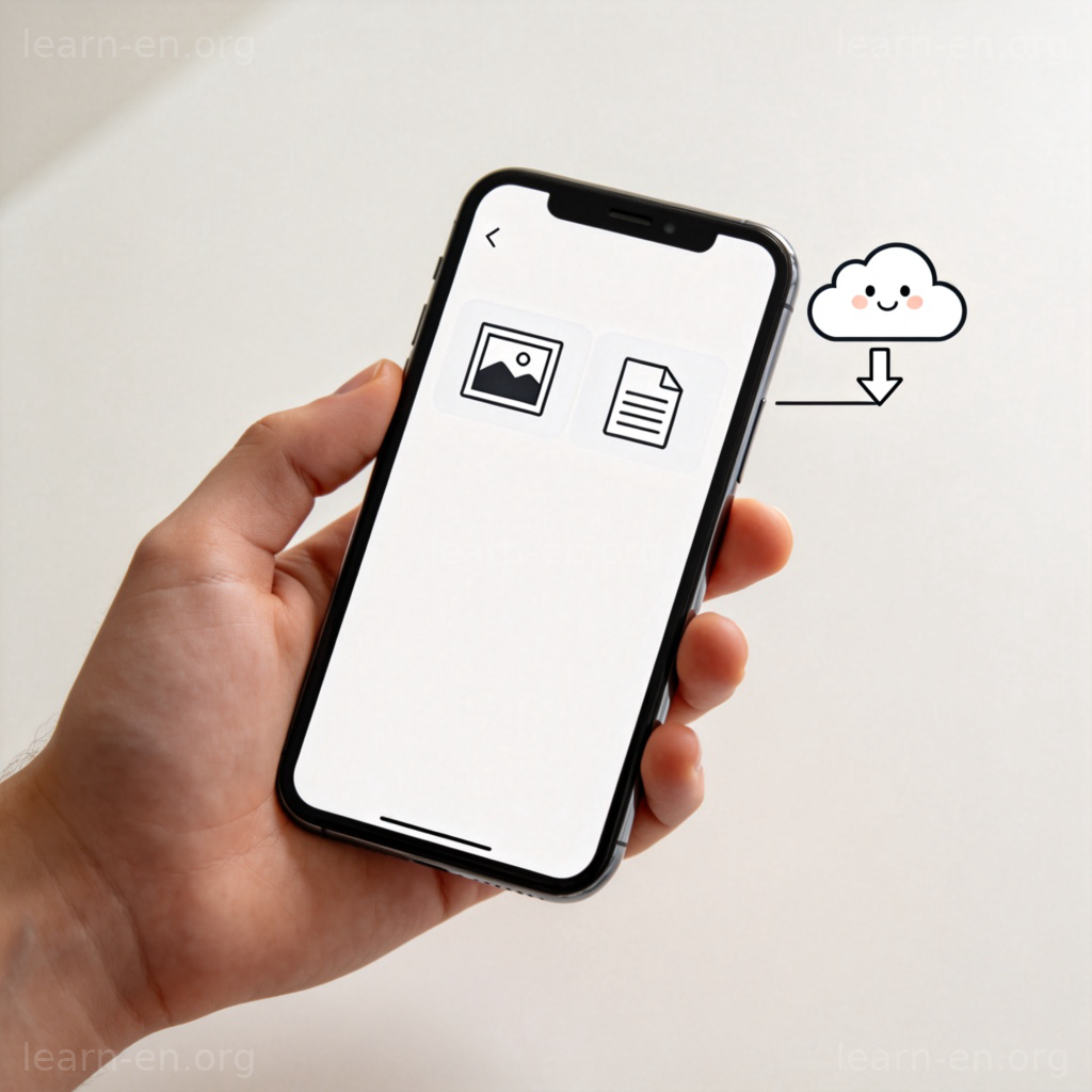 cloud 云存储图解：手机上传数据到云端图标