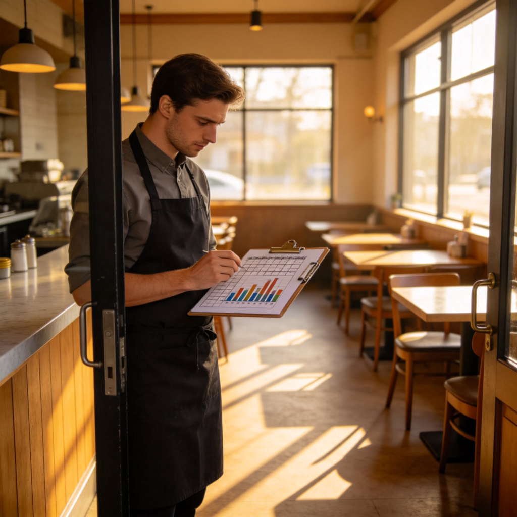 compute 估算含义图解：餐厅经理根据图表预估客流量