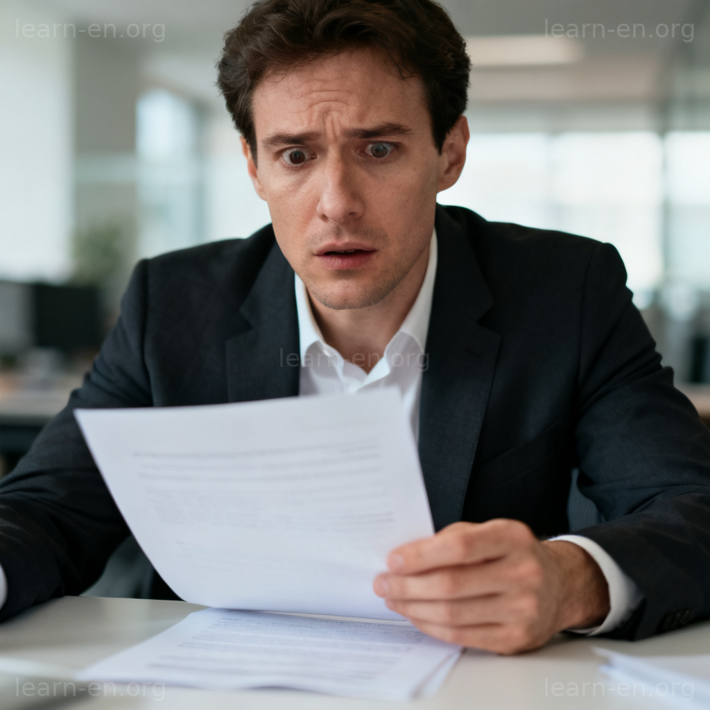 Conceal definition shown as a person keeping a document secret in an office.