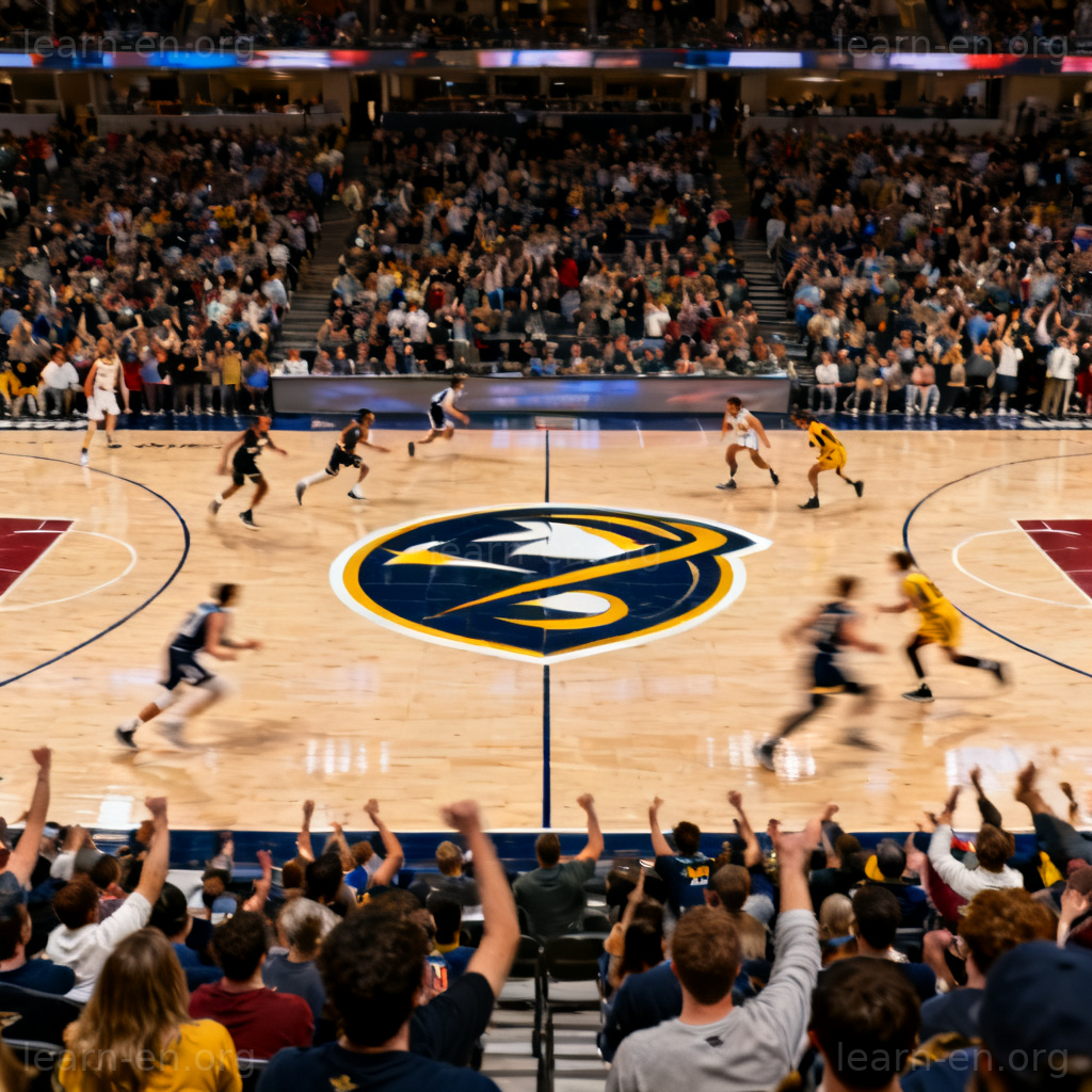 Sports conference example: professional basketball game in a major league division.