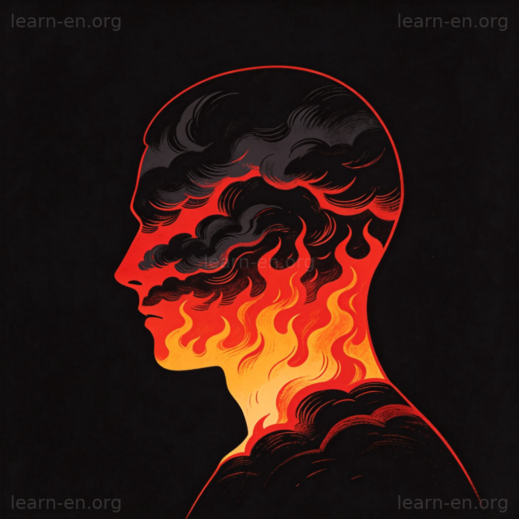 consume 充满含义图解：被强烈情绪吞噬的人形剪影