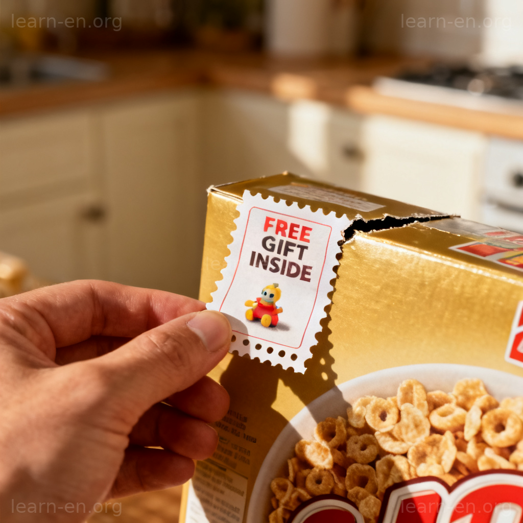 coupon兑换券图解：从食品包装上撕下赠品券