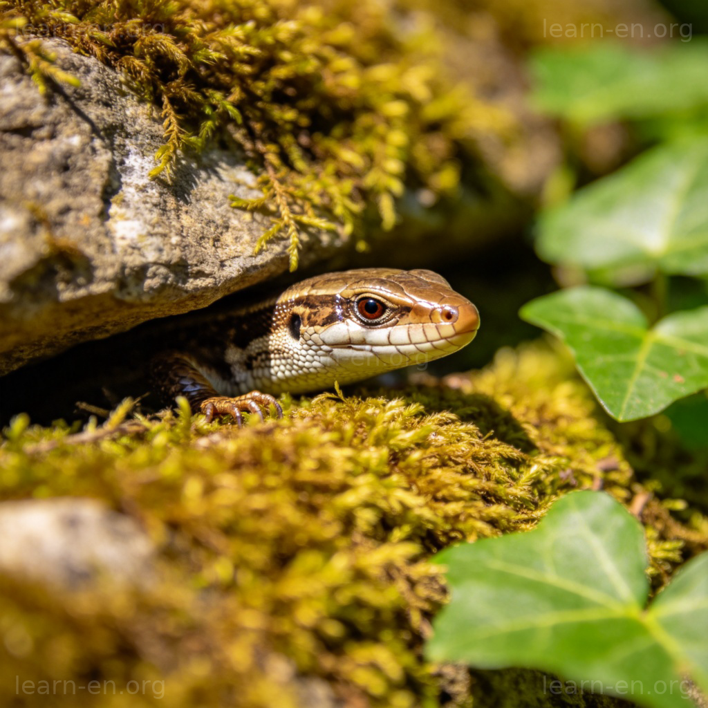 creature 含义图解：森林岩石下的小蜥蜴，代表动物