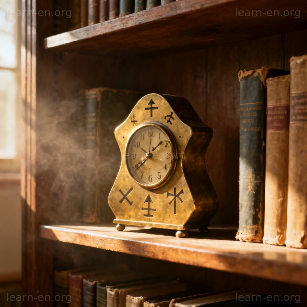Curious odd antique clock, showing unusual or strange meaning