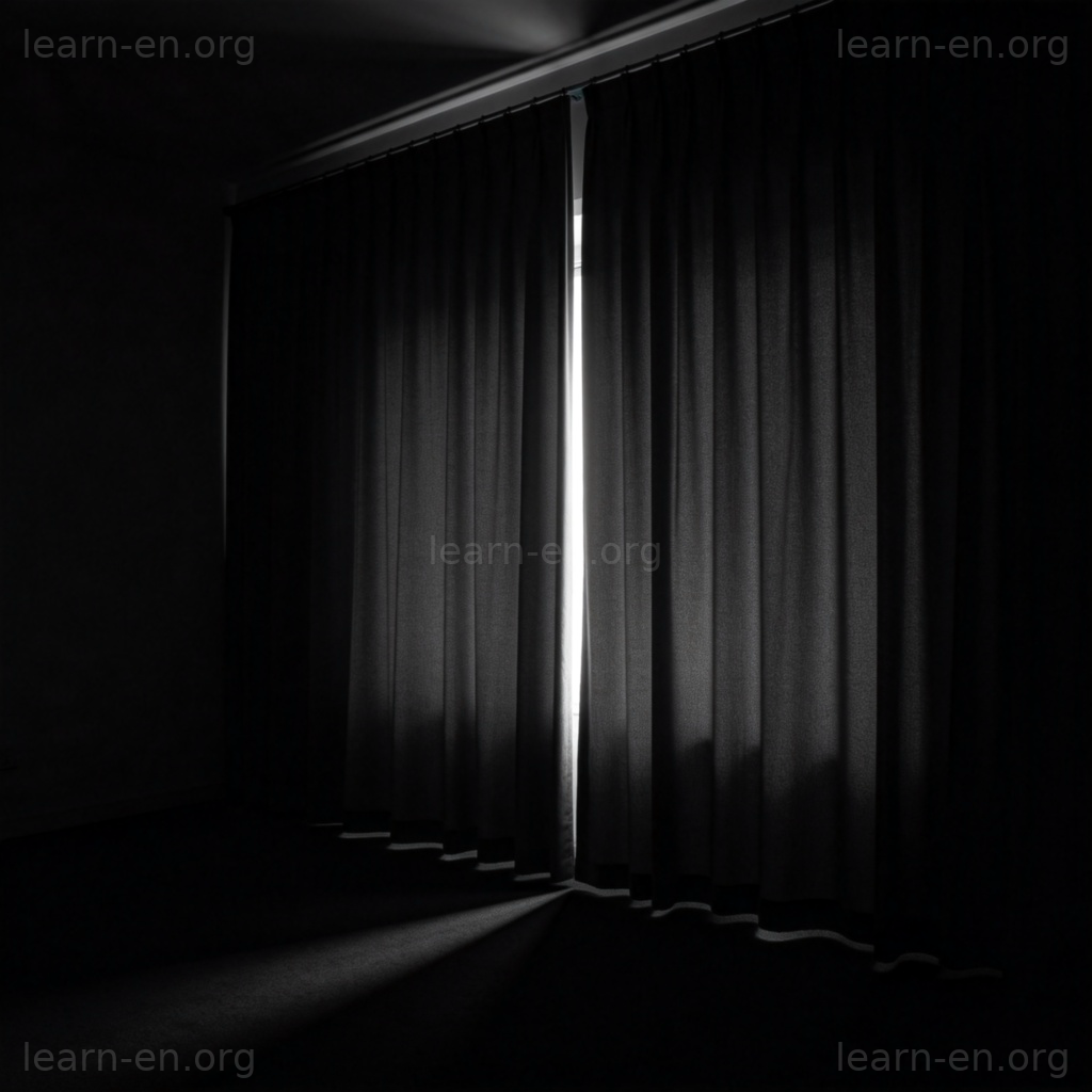 darkness 黑暗含义图解：完全黑暗的房间场景
