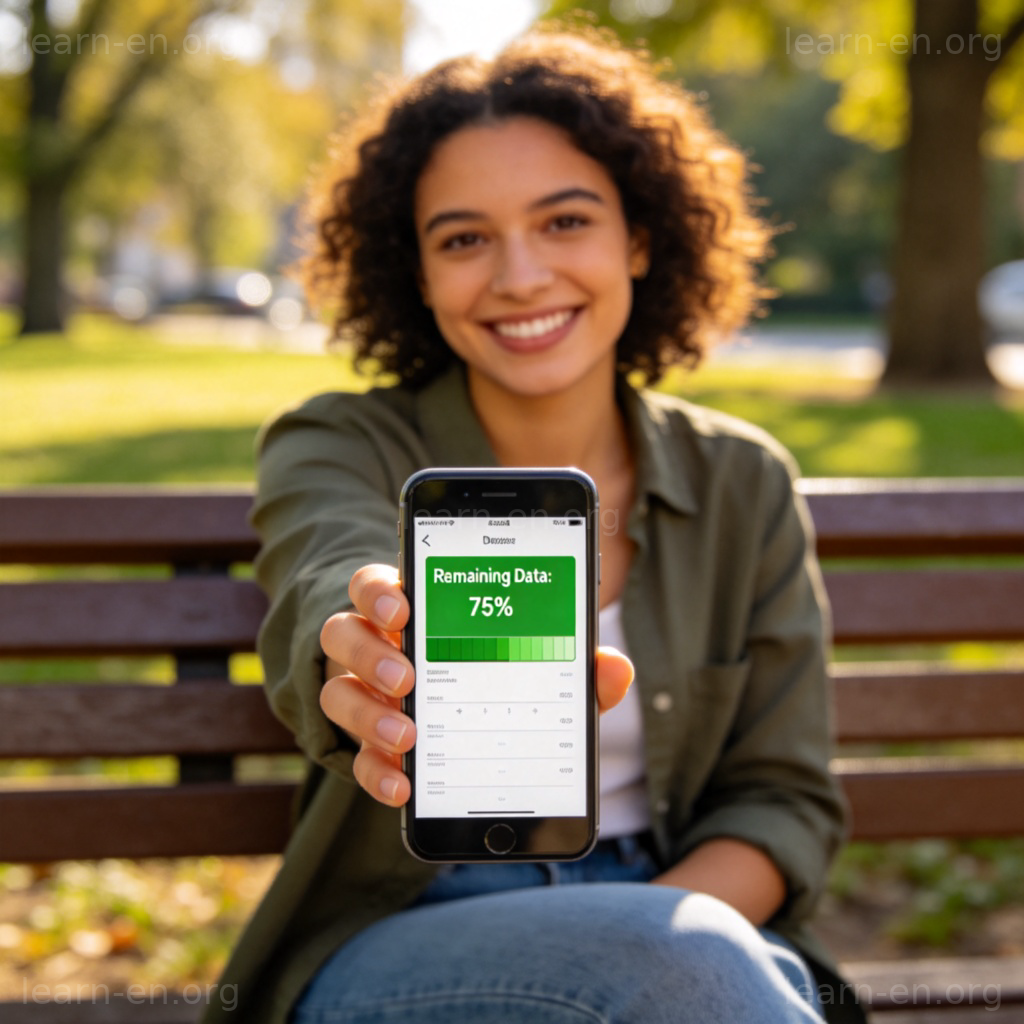 Data Plan 数据套餐图解：用户查看手机剩余流量