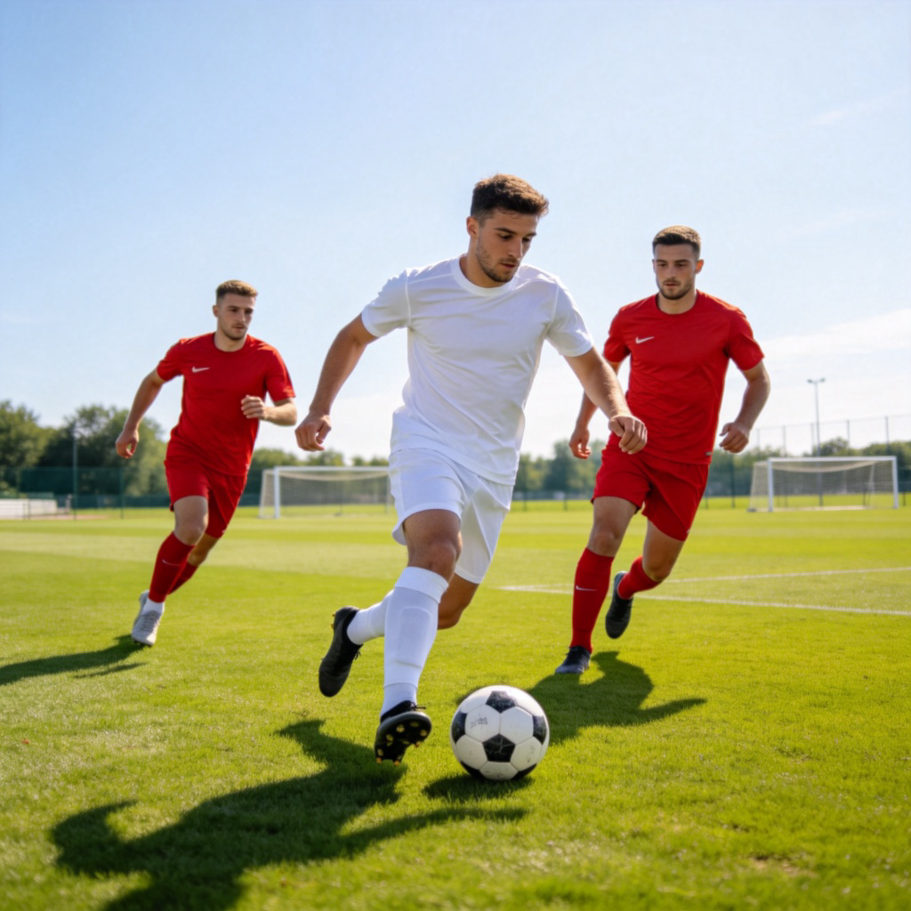 defend 防守含义图解：足球比赛中球员组成防线