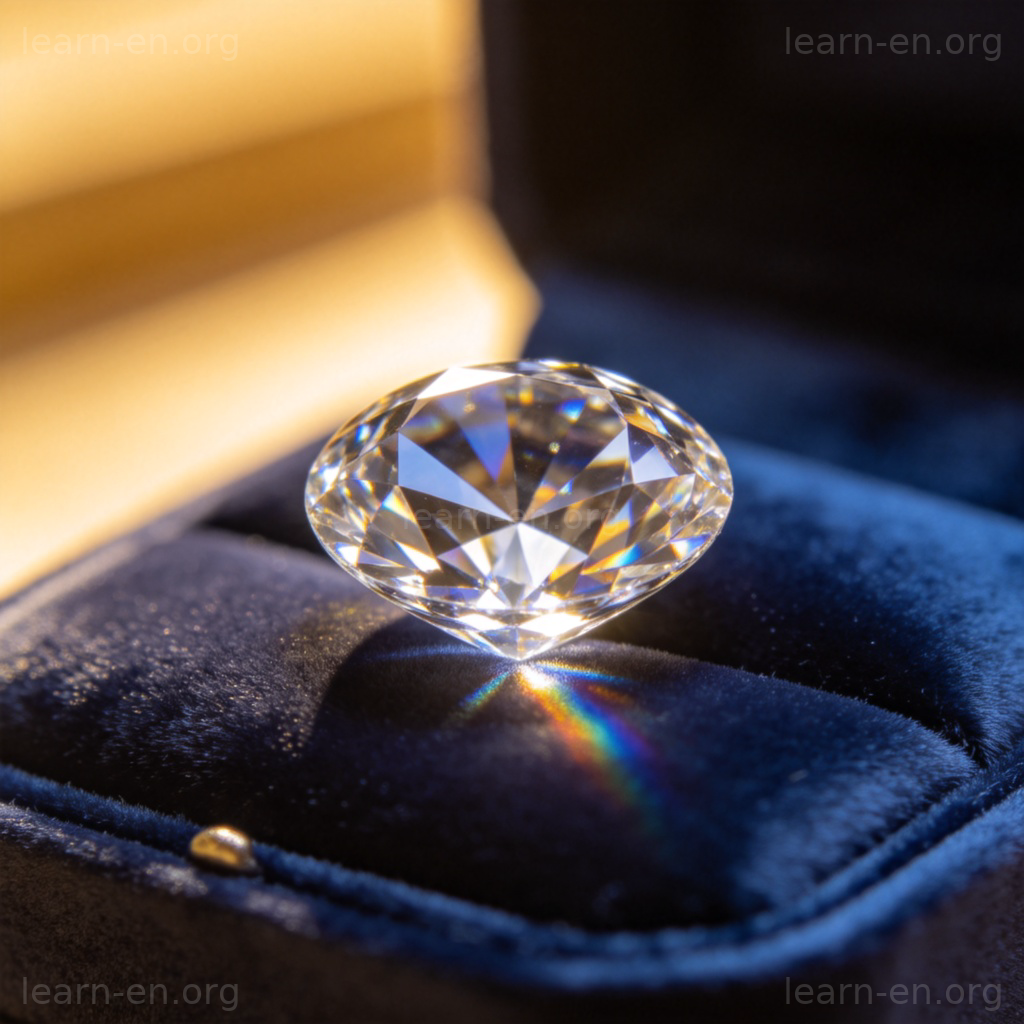 Diamond 钻石图解：丝绒垫上璀璨夺目的透明钻石