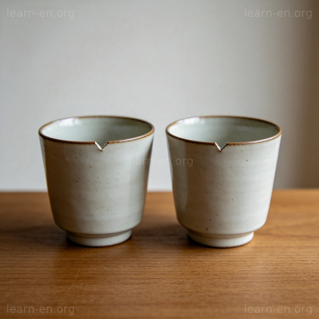 distinction 区别含义图解：两个相似杯子的微小差异