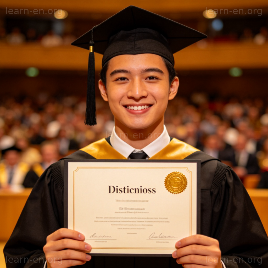 distinction 荣誉含义图解：毕业证书上的优异荣誉印章