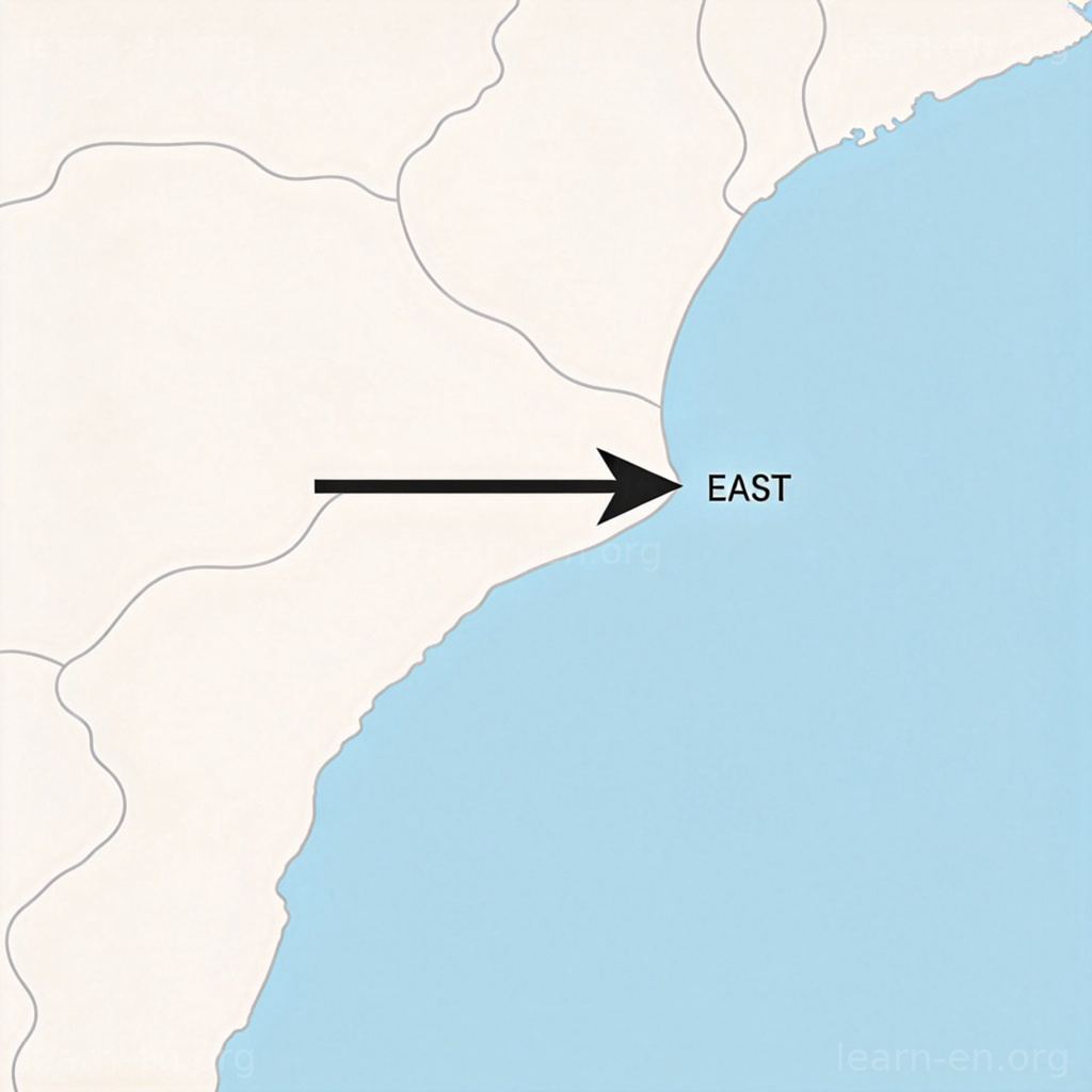 eastern 地理方位图解：地图右侧东部区域高亮显示