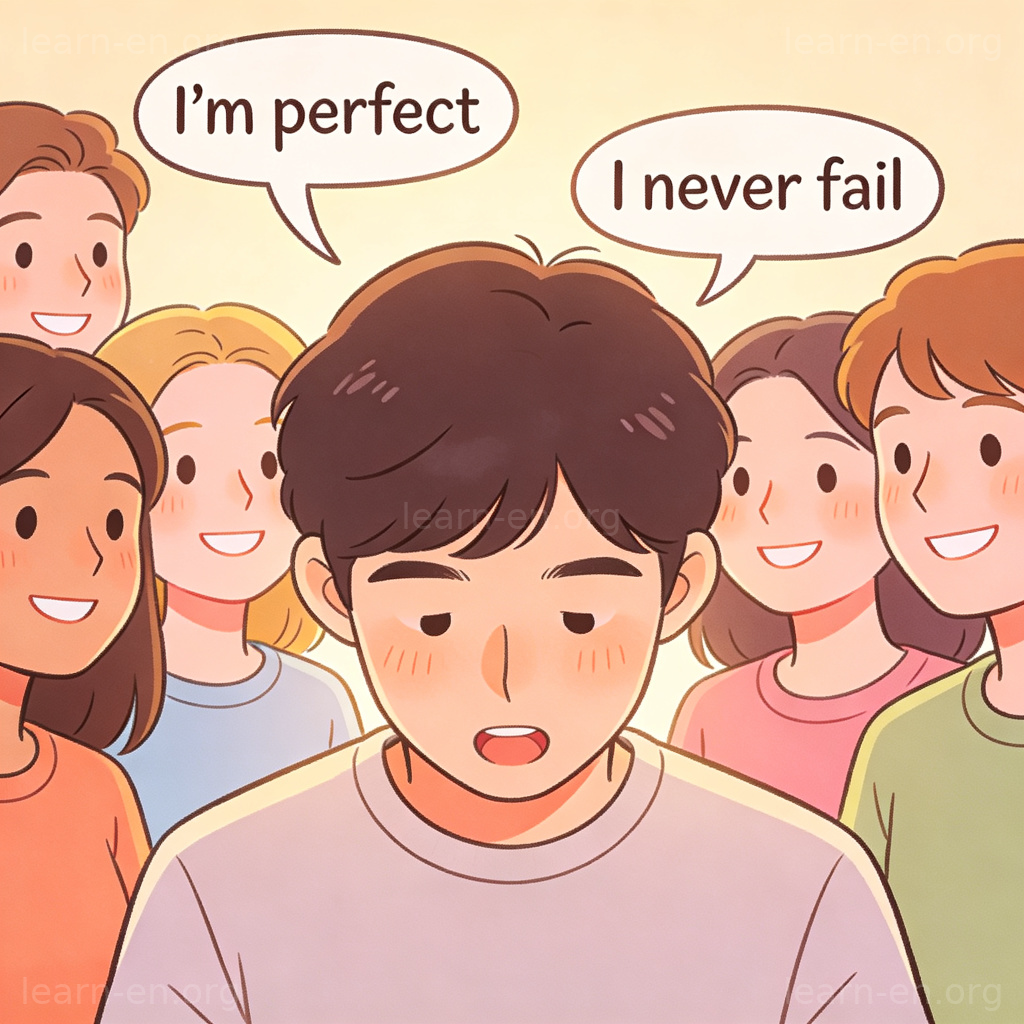 eat one's words 图解：一个人尴尬地面对自己说错话的气泡框