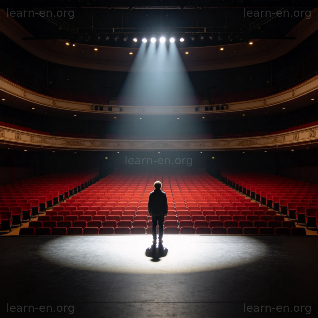 empty抽象含义图解：空旷剧院表现空虚感