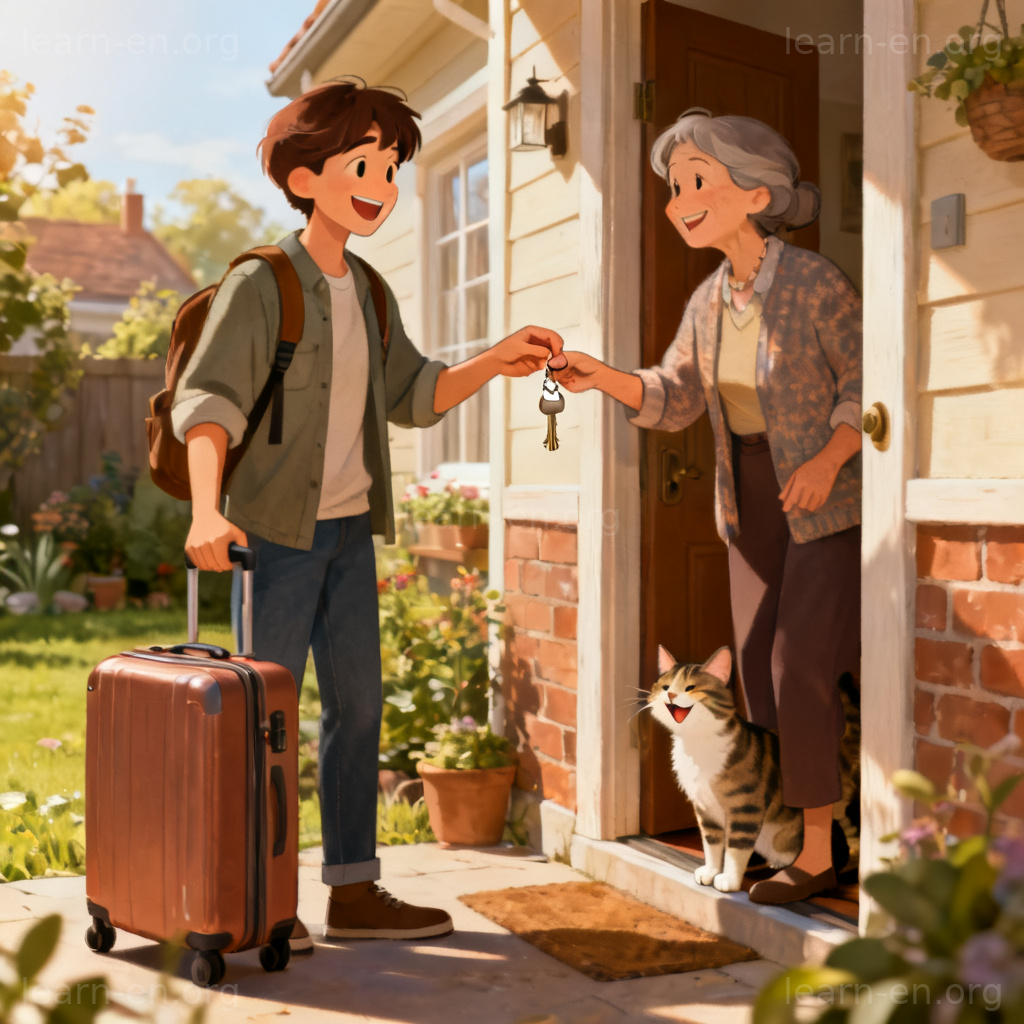 Entrust definition: person giving house key to neighbor for safekeeping.