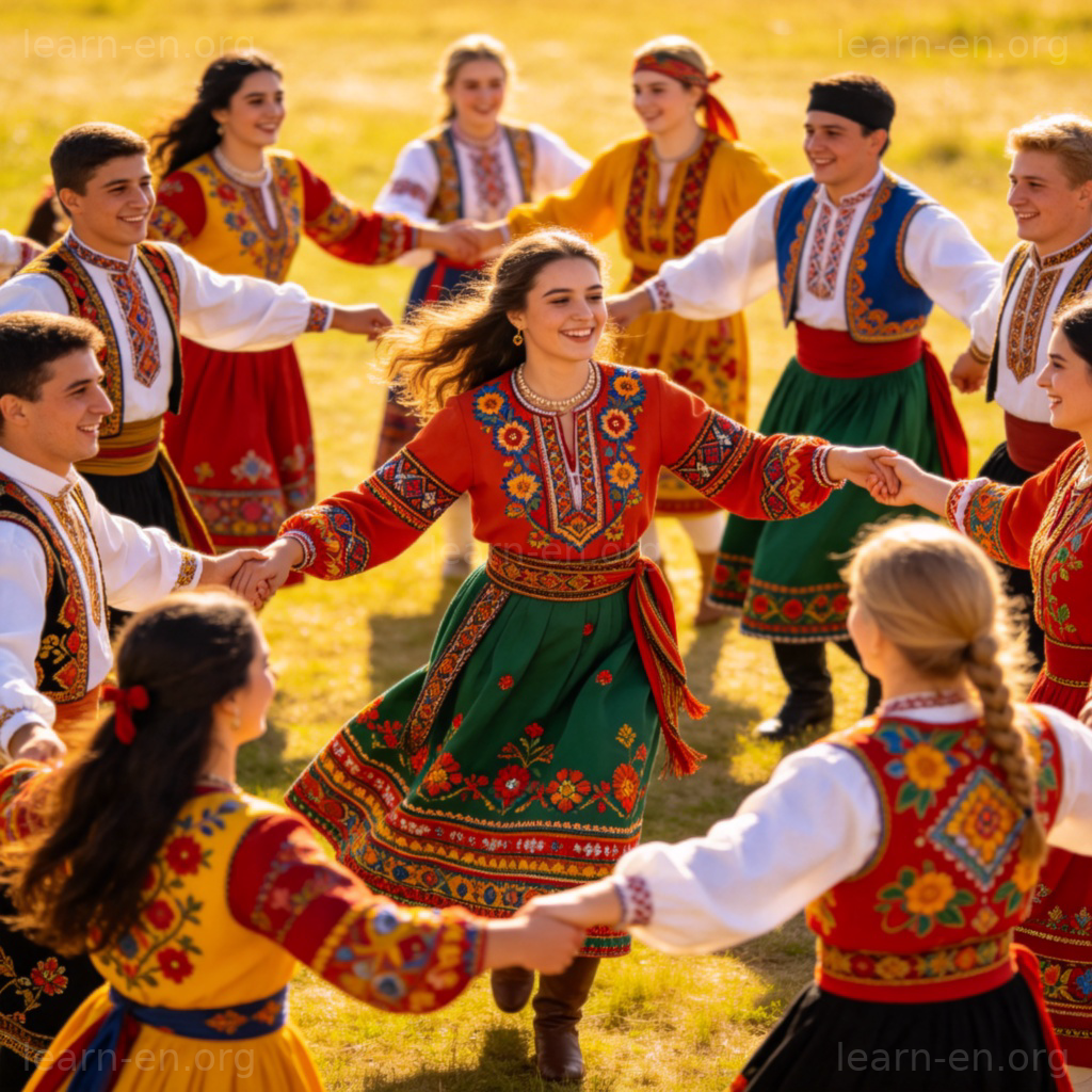 ethnic 含义图解：各民族身着传统服饰欢庆文化节