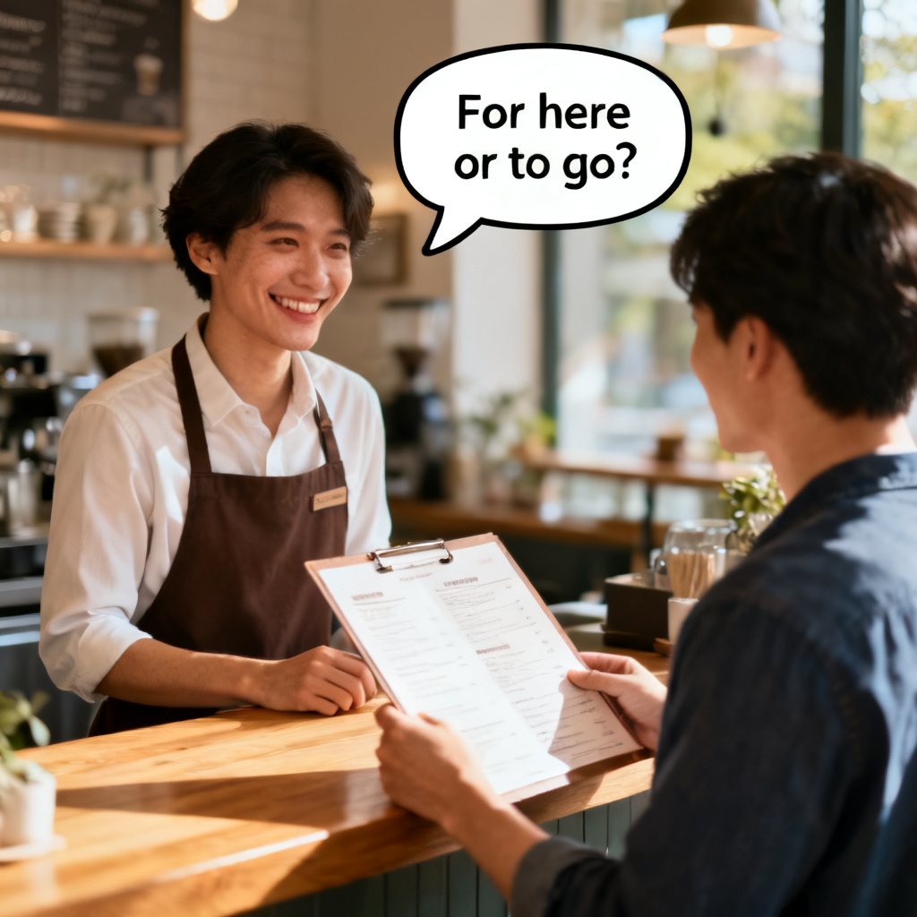 for here or to go 图片